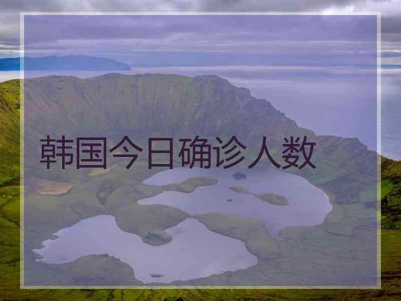 韩国今日确诊人数