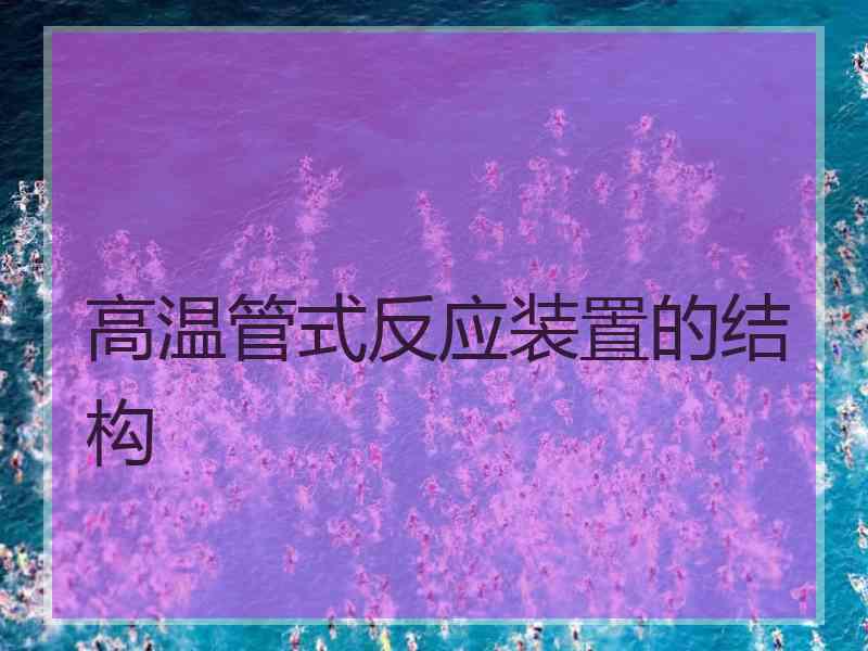 高温管式反应装置的结构