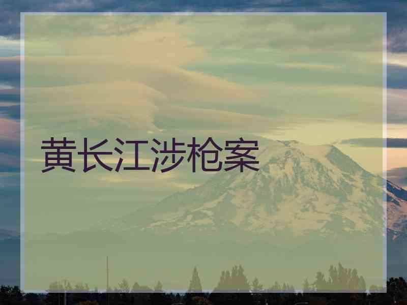 黄长江涉枪案