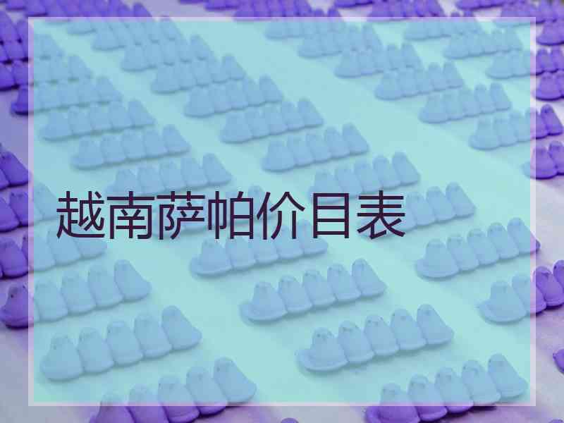 越南萨帕价目表