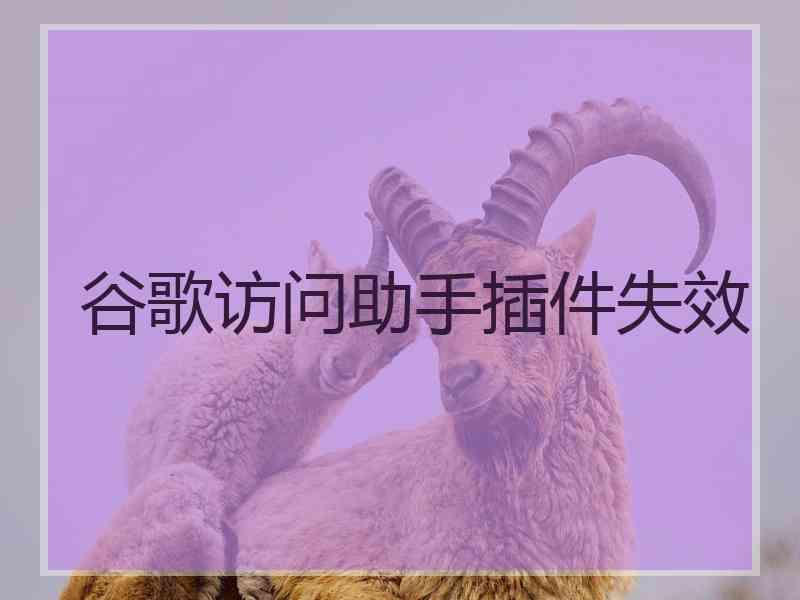 谷歌访问助手插件失效