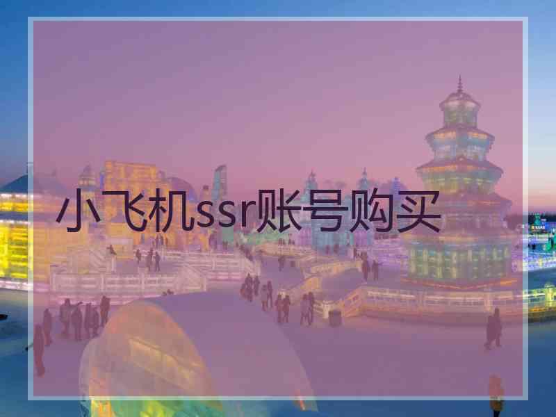 小飞机ssr账号购买