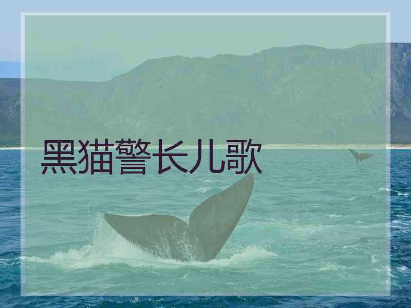 黑猫警长儿歌