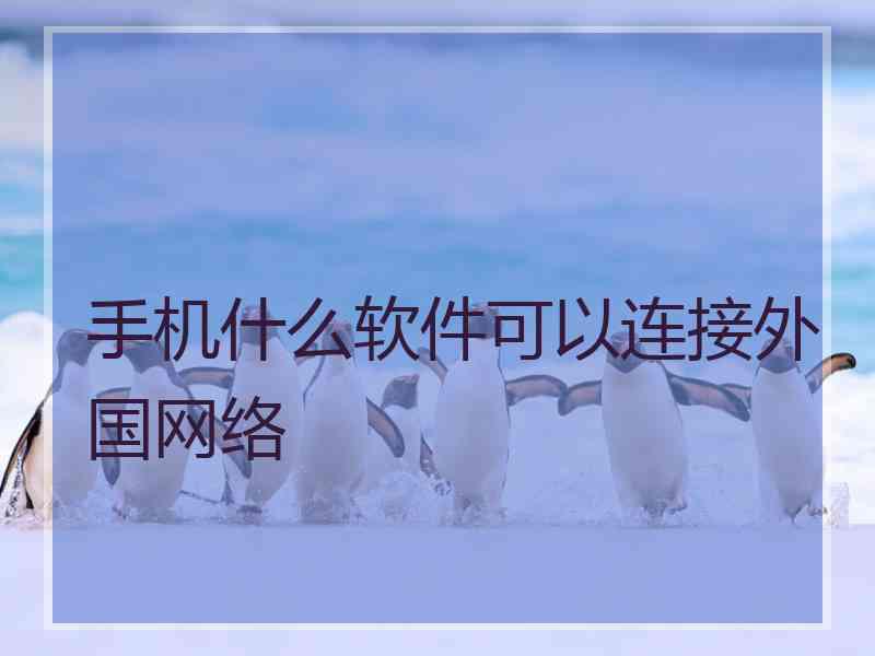手机什么软件可以连接外国网络