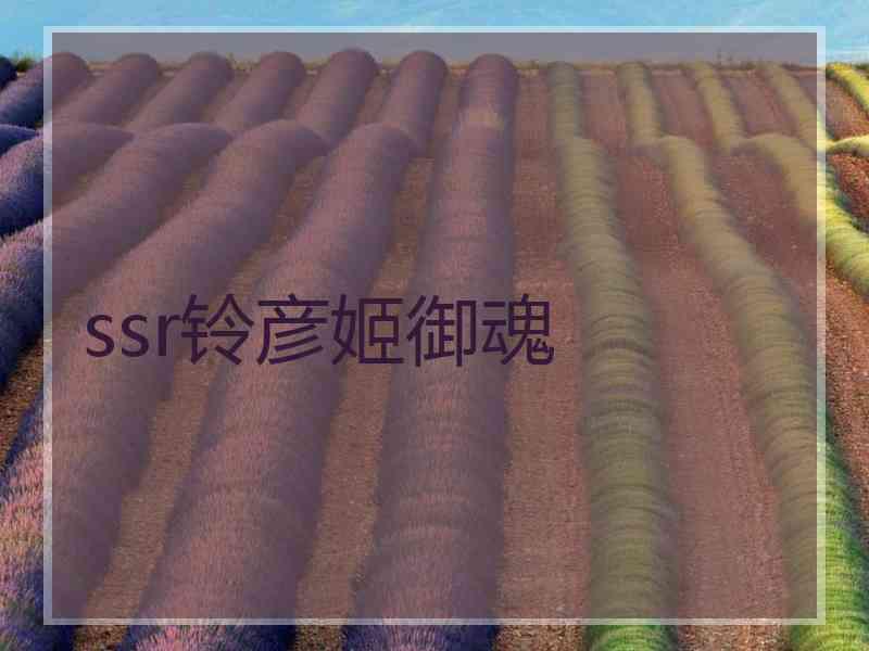 ssr铃彦姬御魂