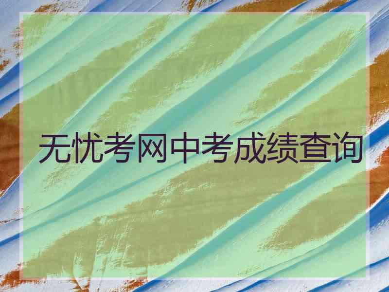 无忧考网中考成绩查询