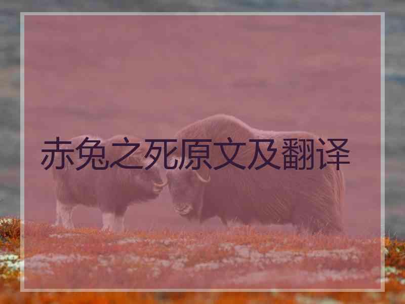 赤兔之死原文及翻译