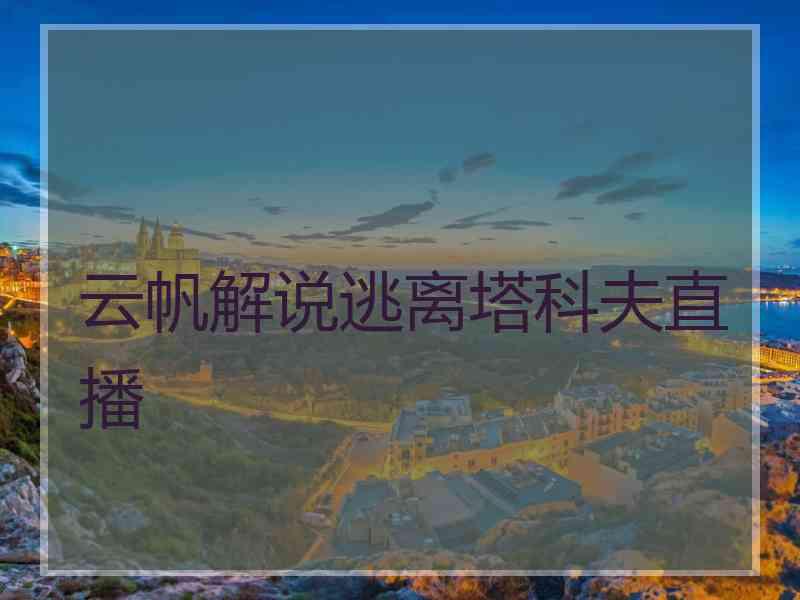 云帆解说逃离塔科夫直播