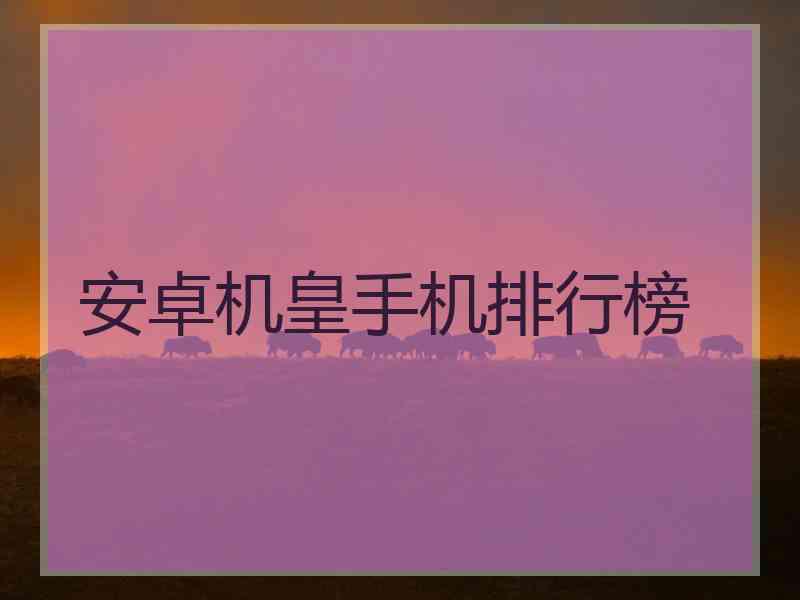 安卓机皇手机排行榜