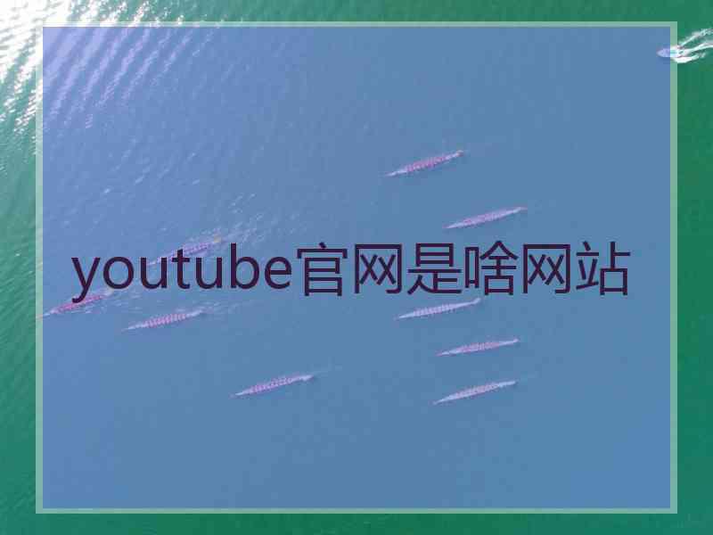 youtube官网是啥网站