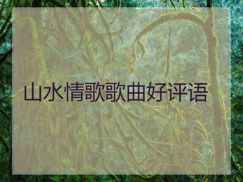 山水情歌歌曲好评语
