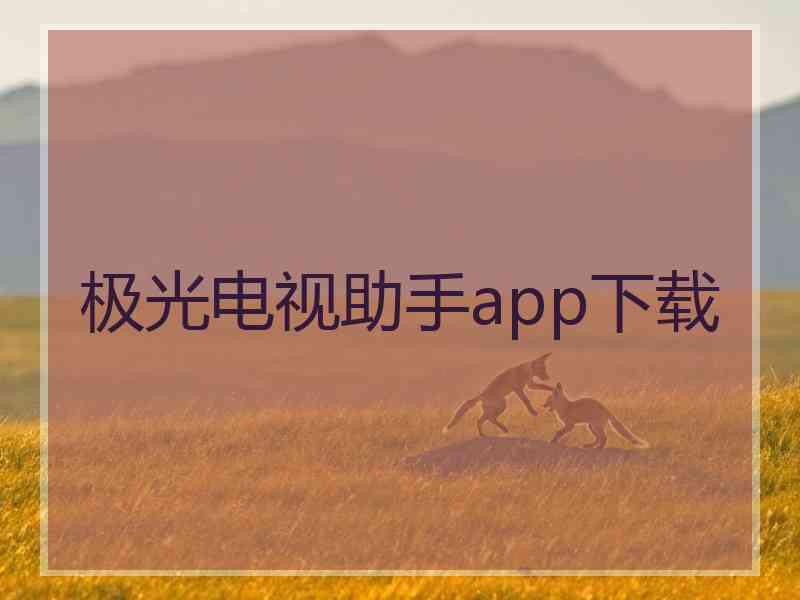 极光电视助手app下载