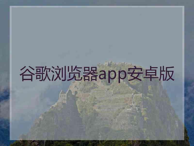 谷歌浏览器app安卓版