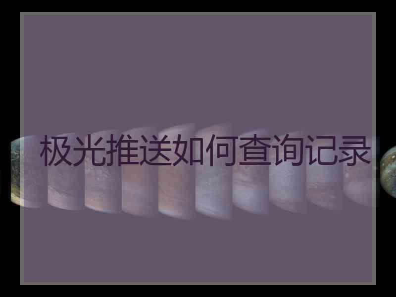 极光推送如何查询记录