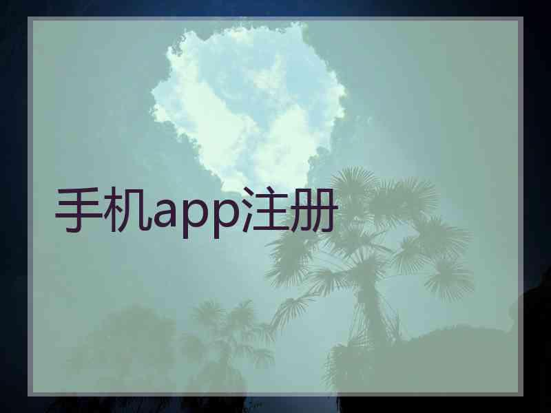 手机app注册