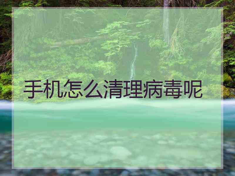 手机怎么清理病毒呢