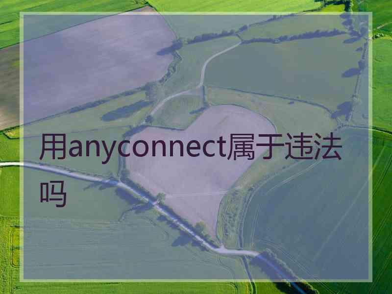 用anyconnect属于违法吗