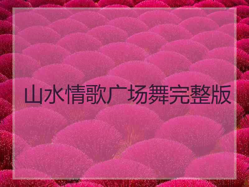 山水情歌广场舞完整版