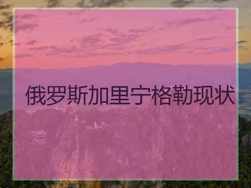 俄罗斯加里宁格勒现状