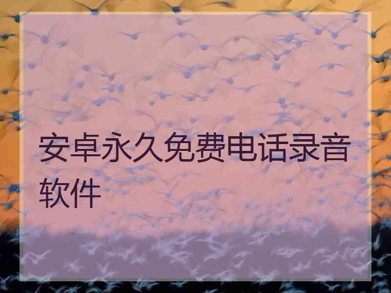 安卓永久免费电话录音软件