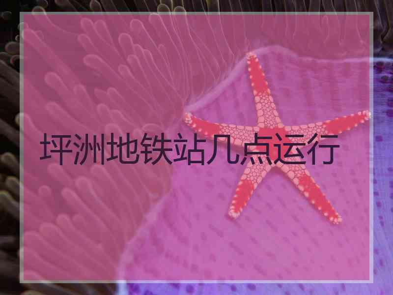 坪洲地铁站几点运行