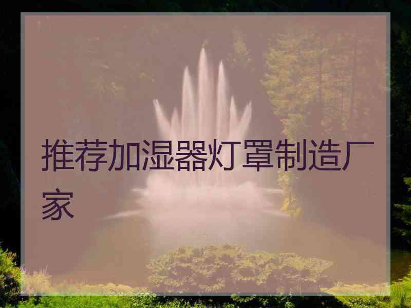 推荐加湿器灯罩制造厂家