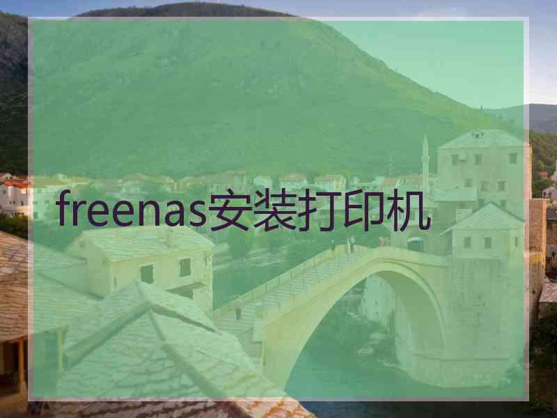 freenas安装打印机