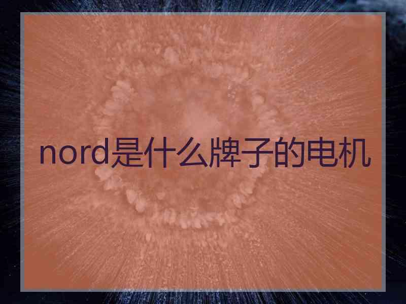 nord是什么牌子的电机