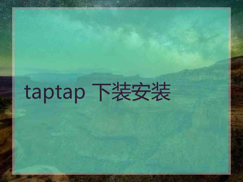 taptap 下装安装