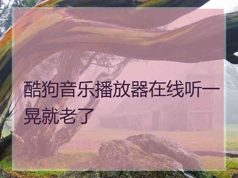 酷狗音乐播放器在线听一晃就老了
