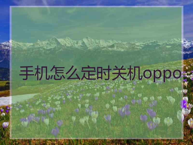 手机怎么定时关机oppo