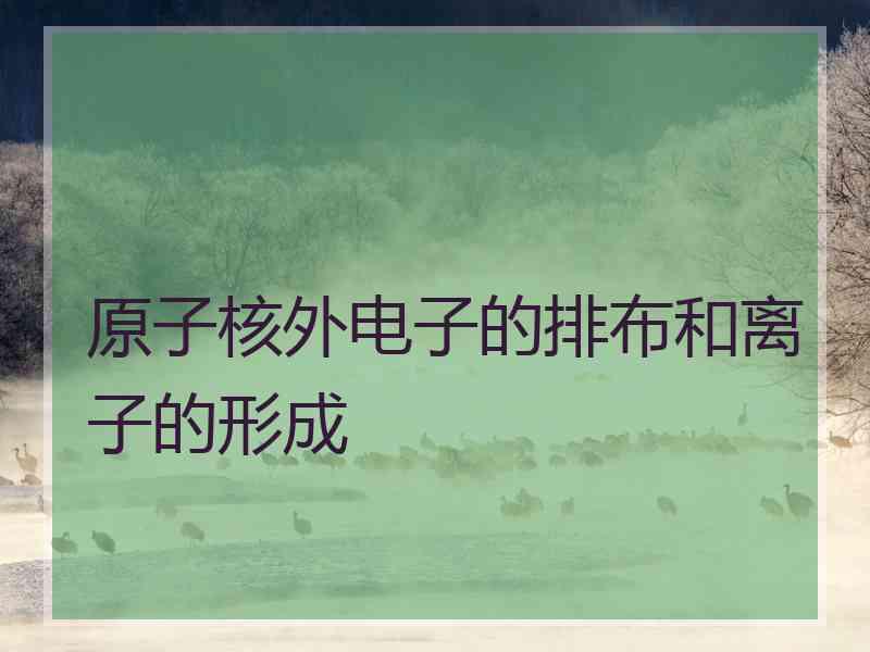 原子核外电子的排布和离子的形成