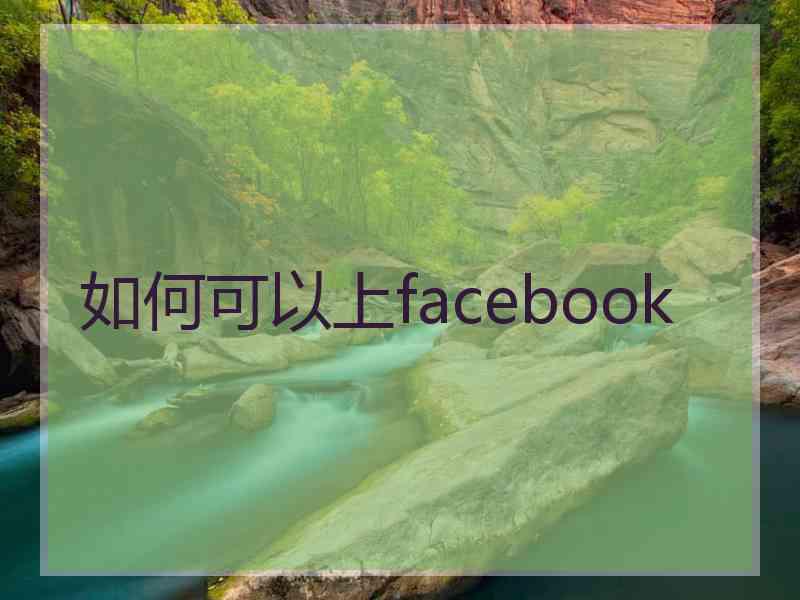 如何可以上facebook