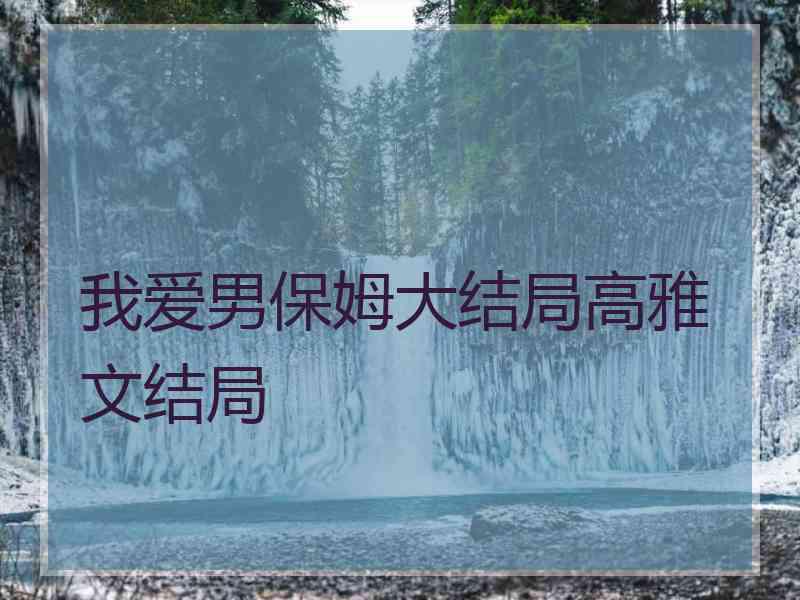 我爱男保姆大结局高雅文结局