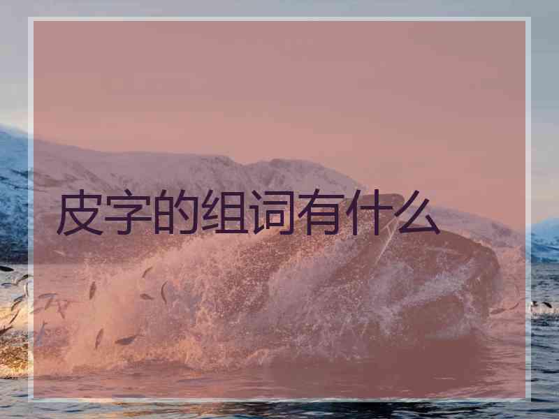 皮字的组词有什么