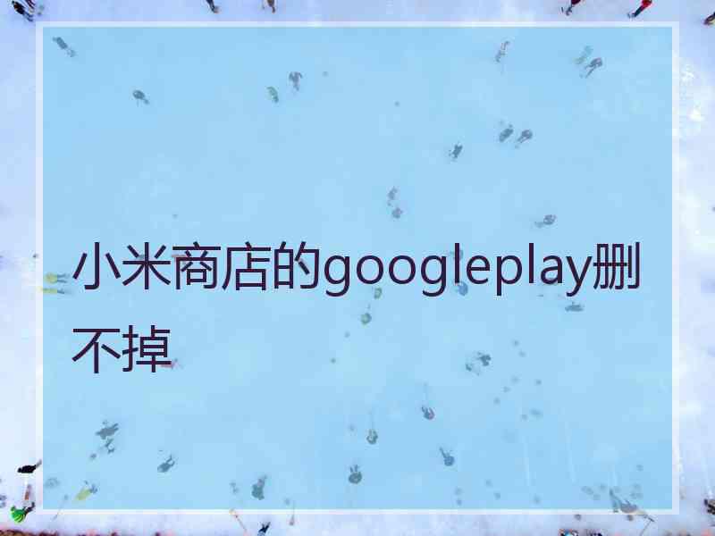 小米商店的googleplay删不掉