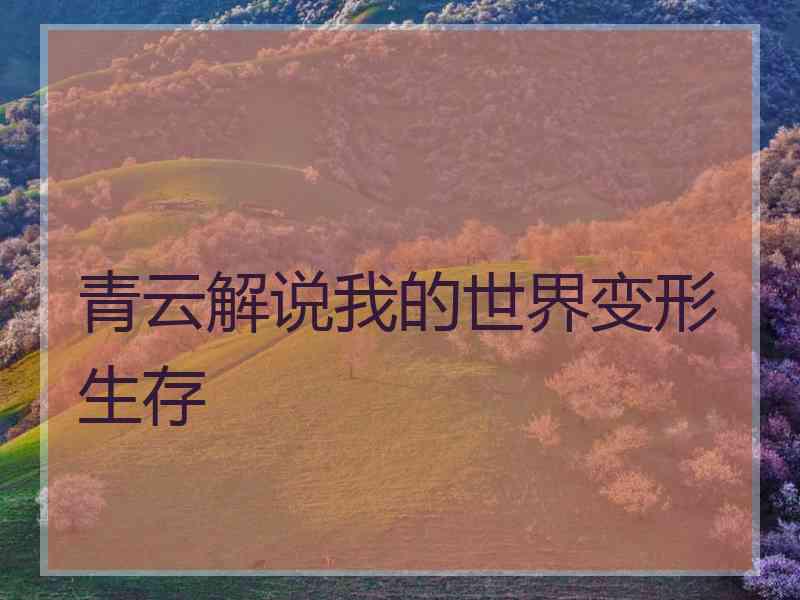 青云解说我的世界变形生存