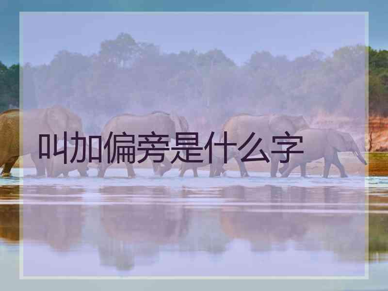 叫加偏旁是什么字