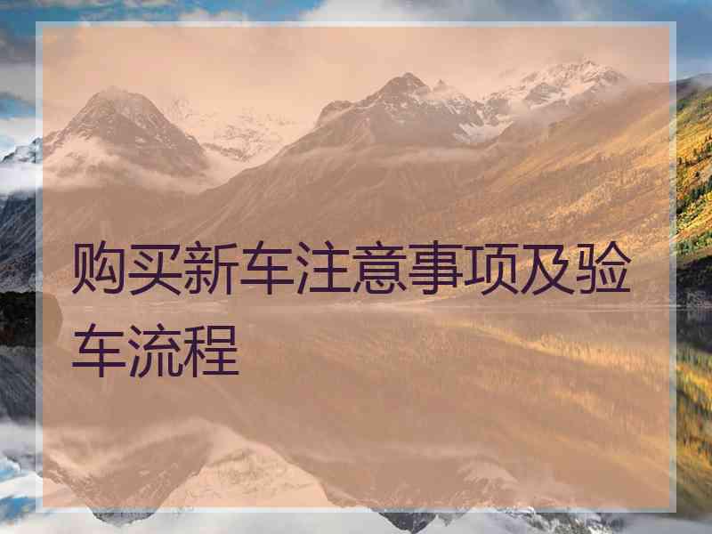 购买新车注意事项及验车流程