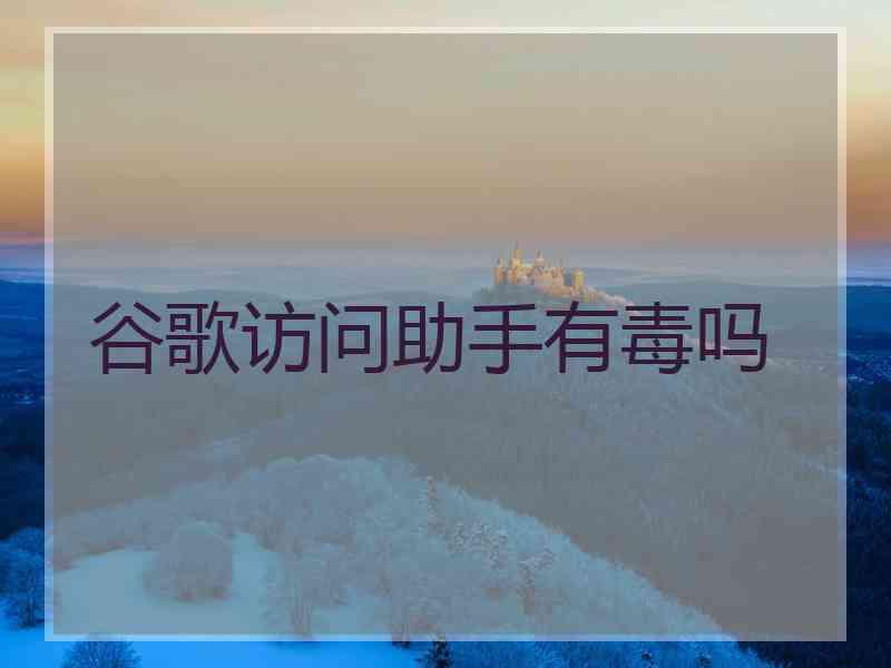 谷歌访问助手有毒吗