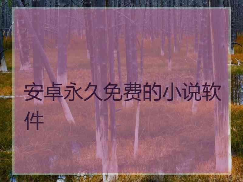 安卓永久免费的小说软件