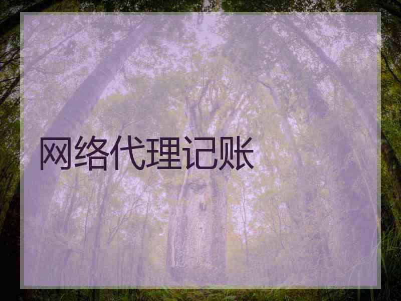 网络代理记账