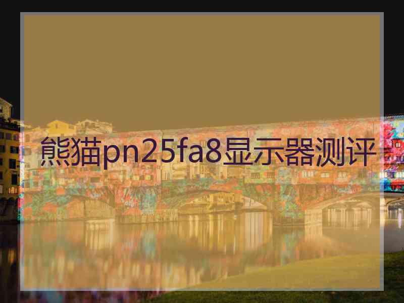 熊猫pn25fa8显示器测评