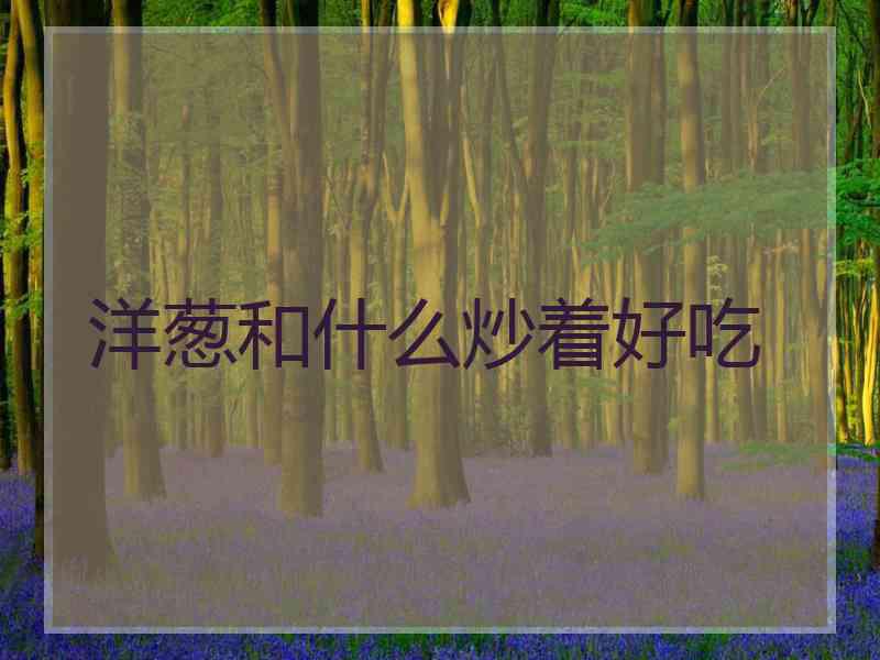 洋葱和什么炒着好吃