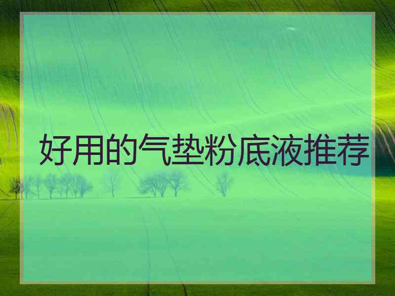 好用的气垫粉底液推荐