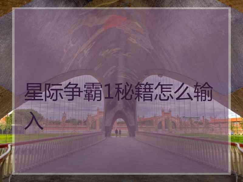 星际争霸1秘籍怎么输入