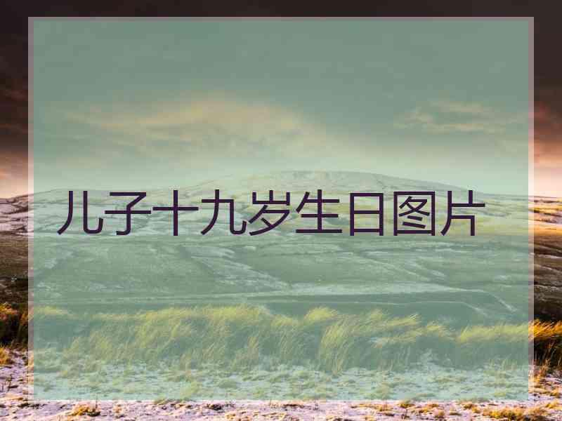 儿子十九岁生日图片