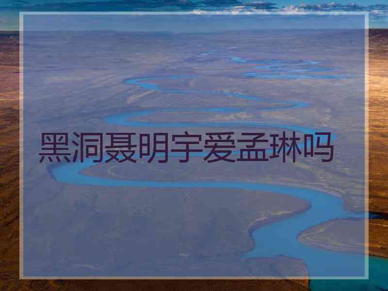 黑洞聂明宇爱孟琳吗