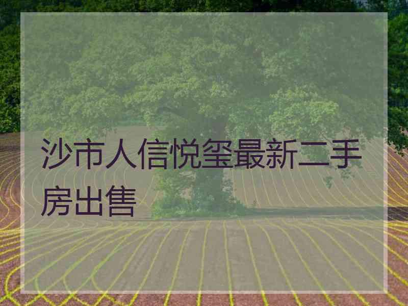 沙市人信悦玺最新二手房出售