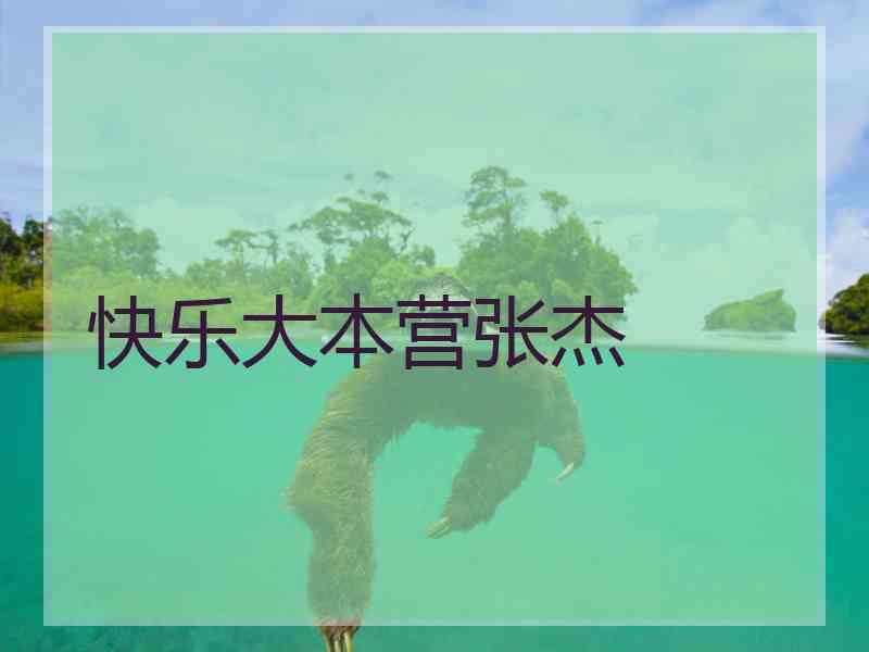 快乐大本营张杰